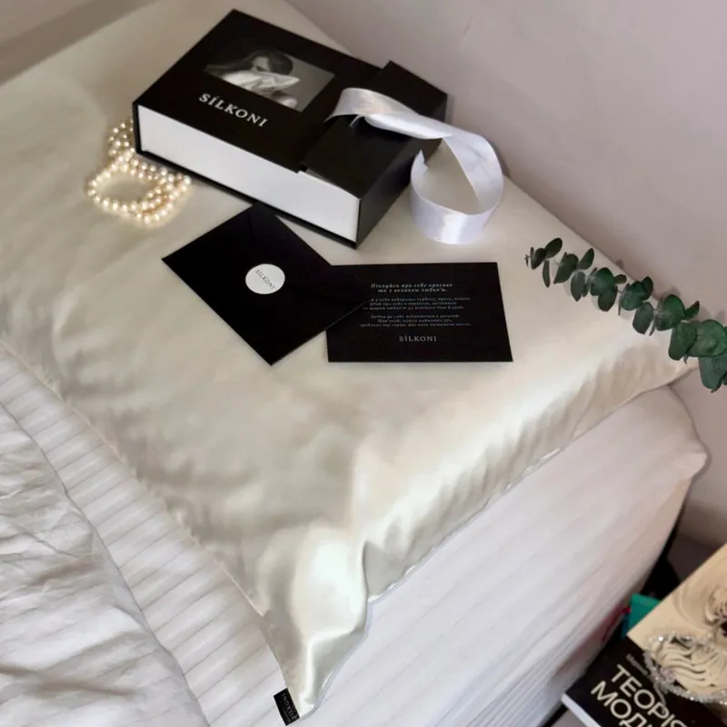 Шовкова наволочка Айворі - фото 4