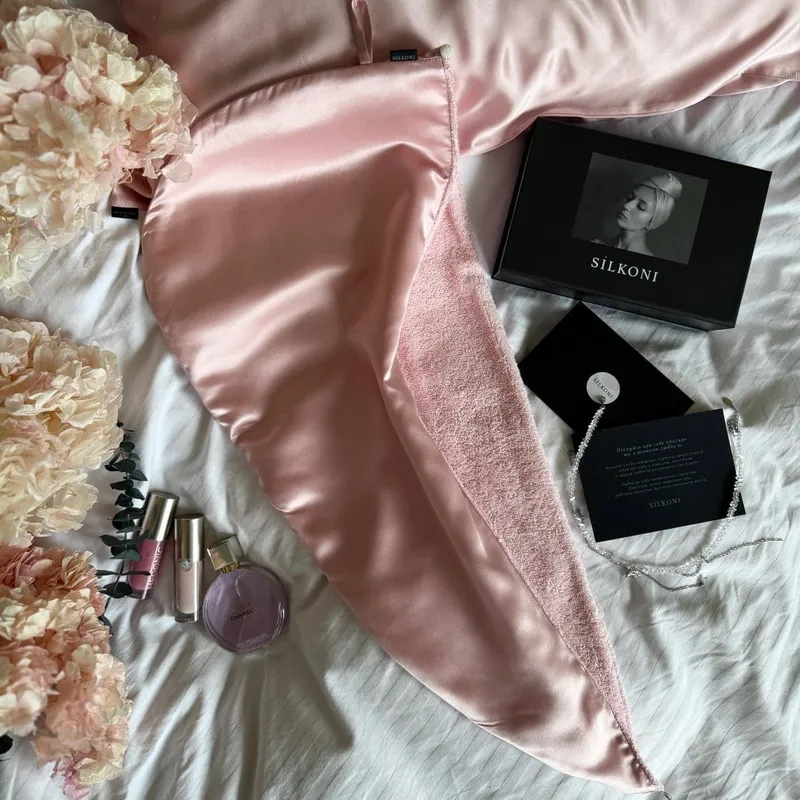 Шовковий тюрбан Рожевий - фото 2